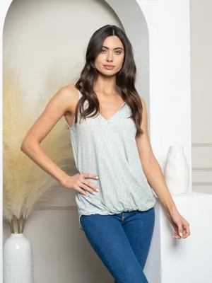 WOMEN'S SLEEVELESS WRAP TANK TOP