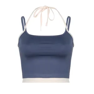 Women's Sport Contrast Color Stitching Cami Top