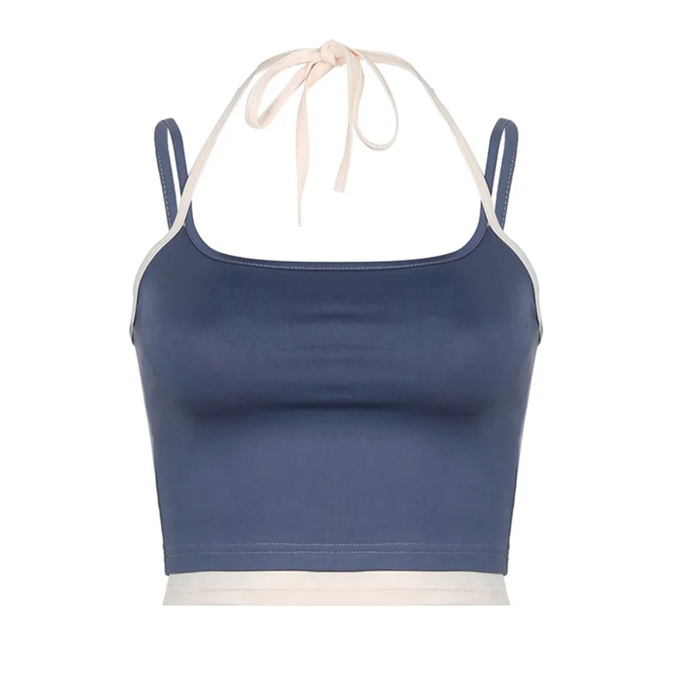 Women's Sport Contrast Color Stitching Cami Top