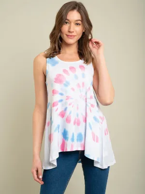 WOMEN'S TIE DYE SUBLIMINATION TANK TOP