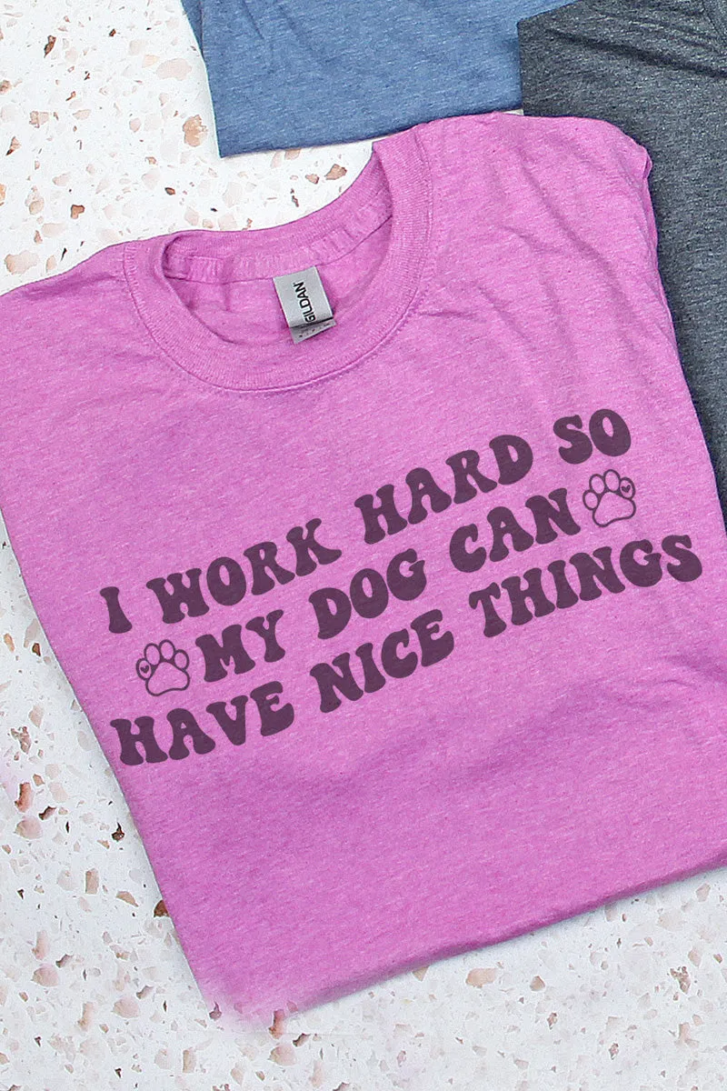 Work Hard Dog Mom Softstyle Adult T-Shirt