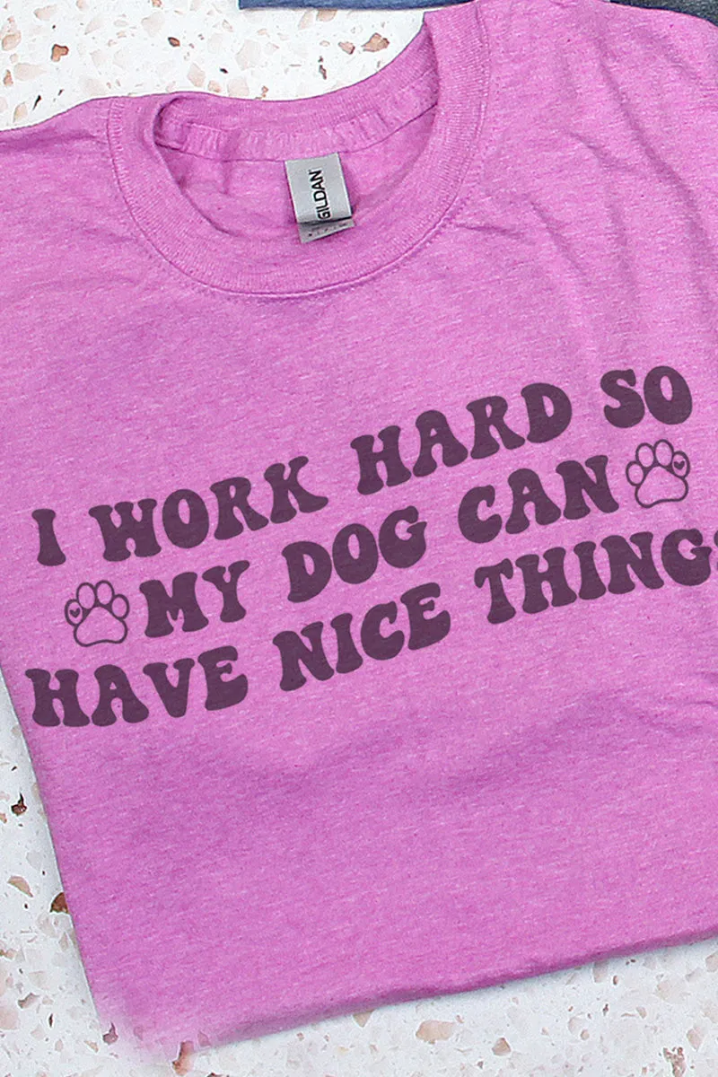 Work Hard Dog Mom Softstyle Adult T-Shirt