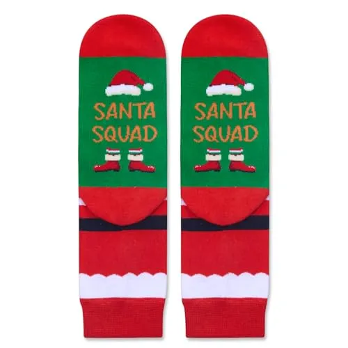 Xmas Gifts for Girls Boys, Christmas Socks, Christmas Santa Socks, Christmas Vacation Gifts, Funny Christmas Gifts for 4-7 Years Old Kids, Santa Gift Stocking Stuffer Ideas