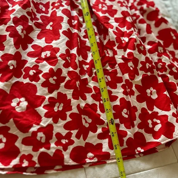 ZARA boho Floral Red Maxi Dress